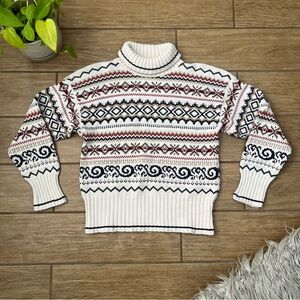 Vintage Heavy Cotton Knit Turtleneck Sweater Women’s medium
